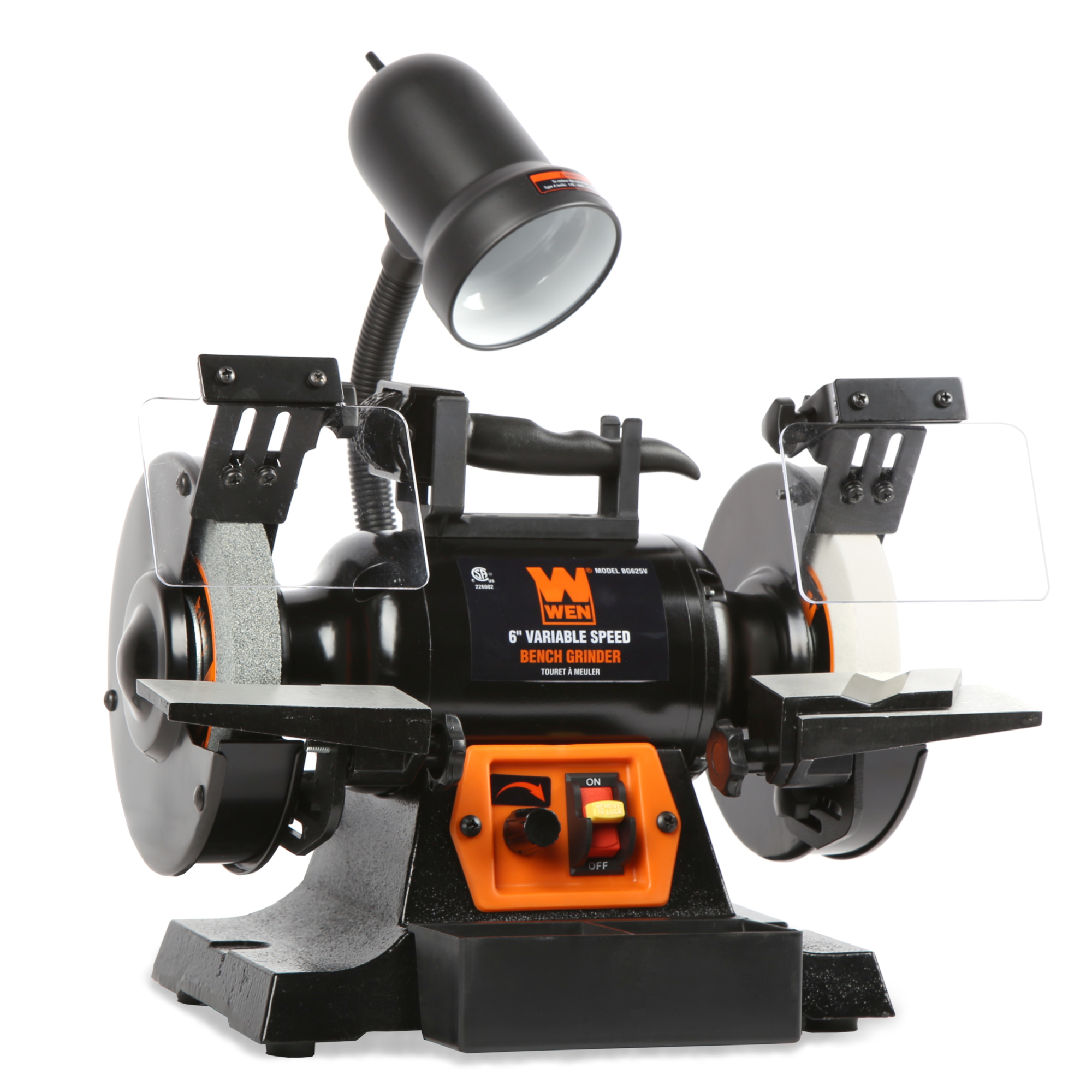WEN Variable Speed Bench Grinder - 2.5 Amp, 6in. Wheel, 2000-3400 RPM, Model# BG625V